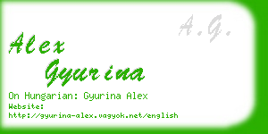 alex gyurina business card